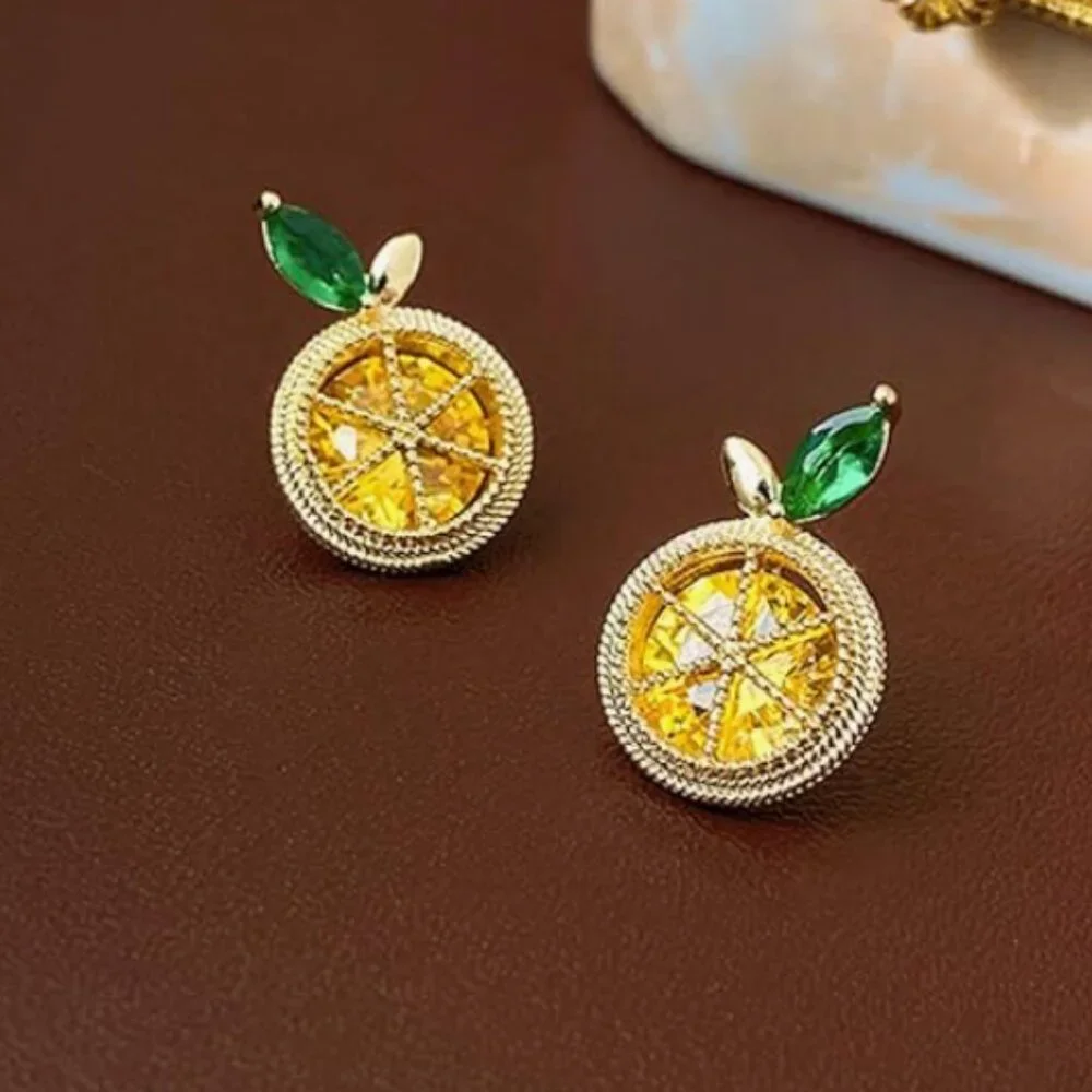 Anthro Orange Earrings - Picture 2 of 3